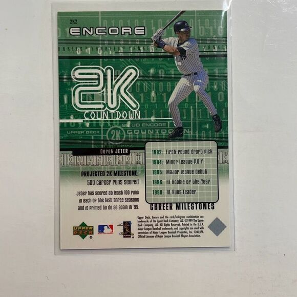 1999 upperdeck encore Derek Jeter #2k2 mint - Picture 3 of 3